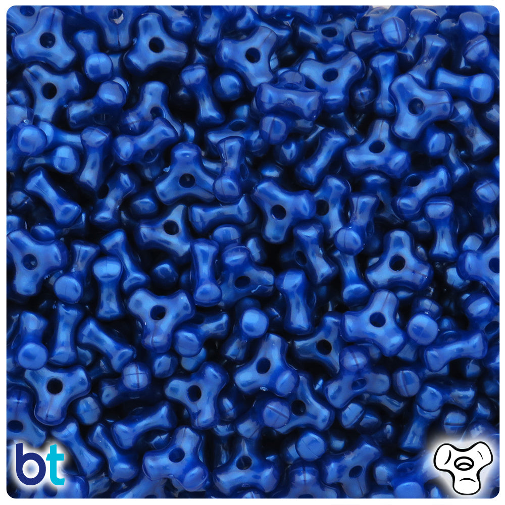 Cobalt Pearl 11mm TriBead Plastic Beads (500pcs)