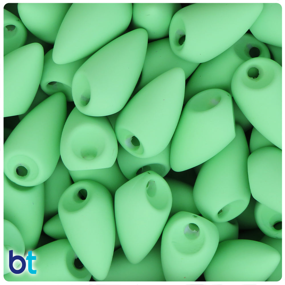 Light Green Matte 26mm Spike Plastic Beads (20pcs)